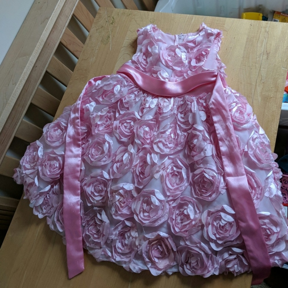 Pink Roses Church Dress